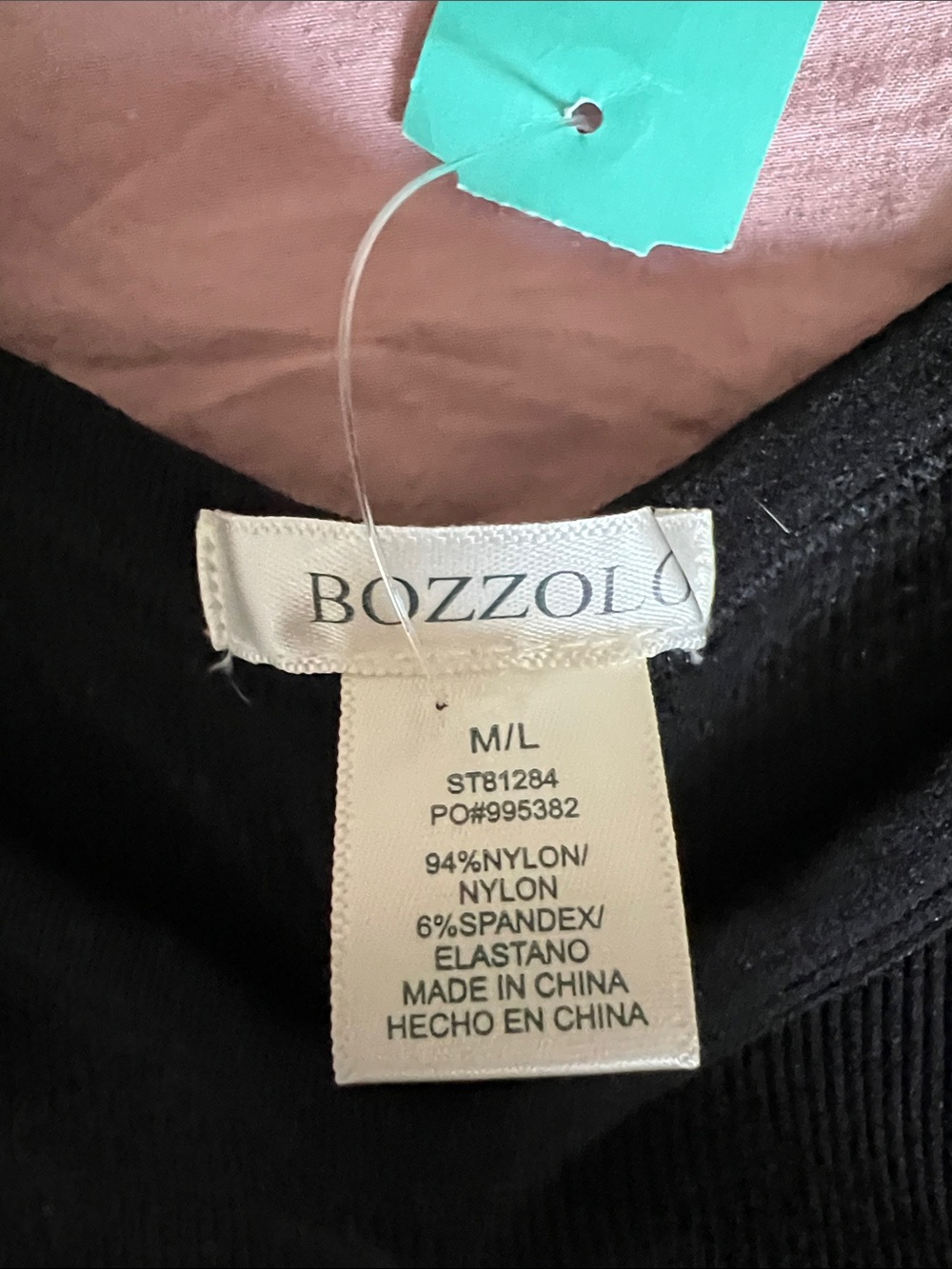 Bozzolo Black Ribbed Racerback Crop Tank - Picture 2 of 3